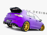 Street PRO Rear Side Splitters V.2 + Flaps compatible with Volkswagen Golf R Hatchback Mk8 / Mk8 Facelift