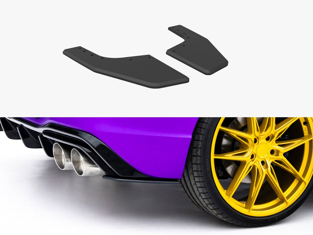 Street PRO Rear Side Splitters V.2 compatible with Volkswagen Golf R Hatchback Mk8 / Mk8 Facelift