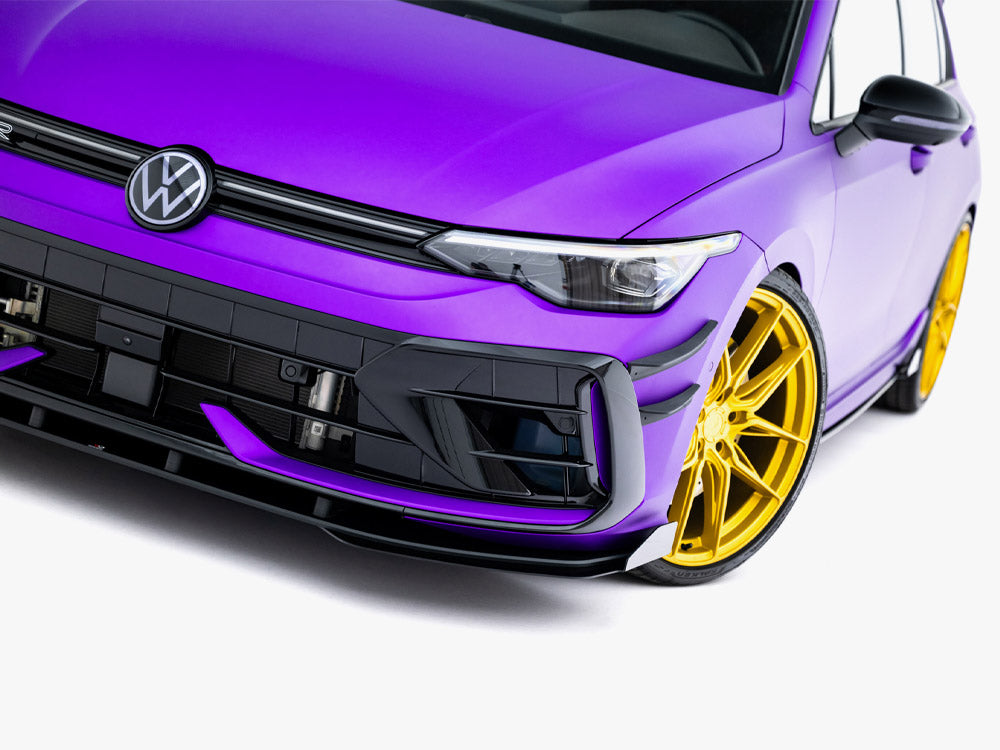 Street PRO Front Splitter + Flaps compatible with Volkswagen Golf R Mk8 Facelift