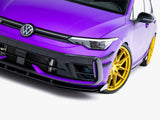 Street PRO Front Splitter + Flaps compatible with Volkswagen Golf R Mk8 Facelift