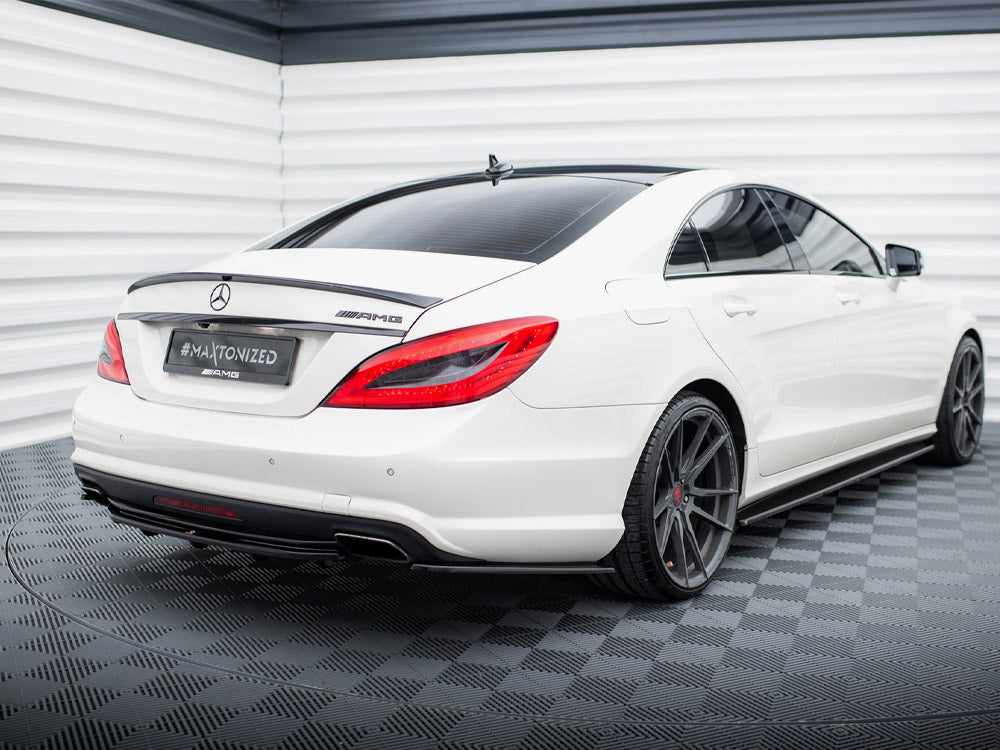 Rear Splitter (Vertical Bars) compatible with Mercedes-Benz CLS AMG Line C218