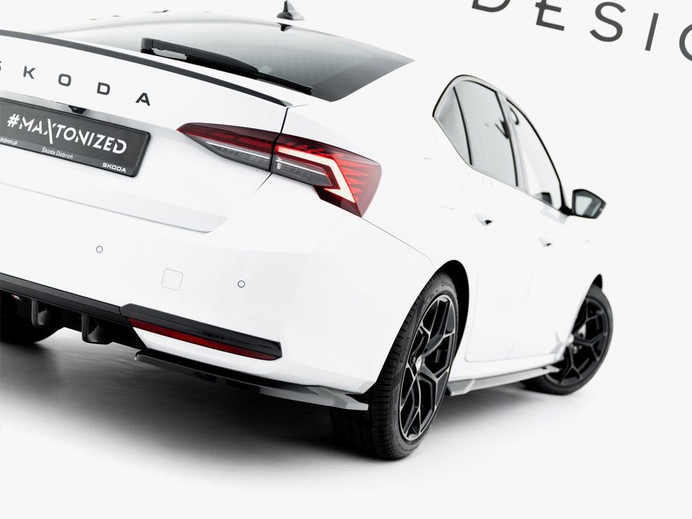 Rear Side Splitters compatible with Skoda Octavia Sportline Liftback / Estate Mk4 Facelift