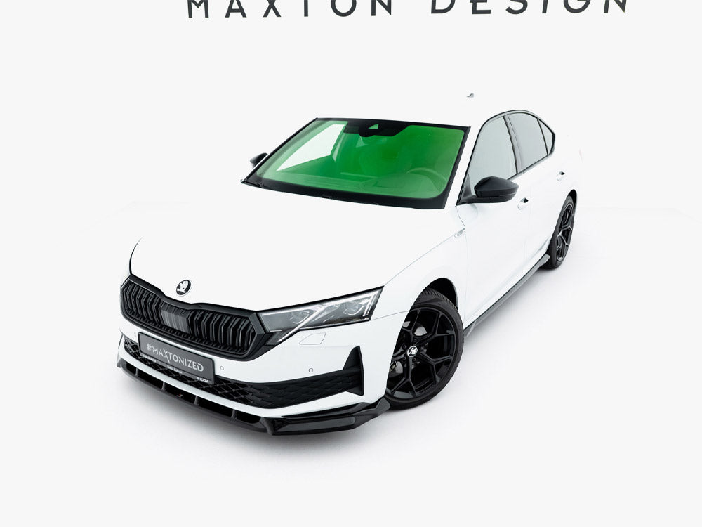 Front Splitter compatible with Skoda Octavia Sportline Liftback / Estate Mk4 Facelift