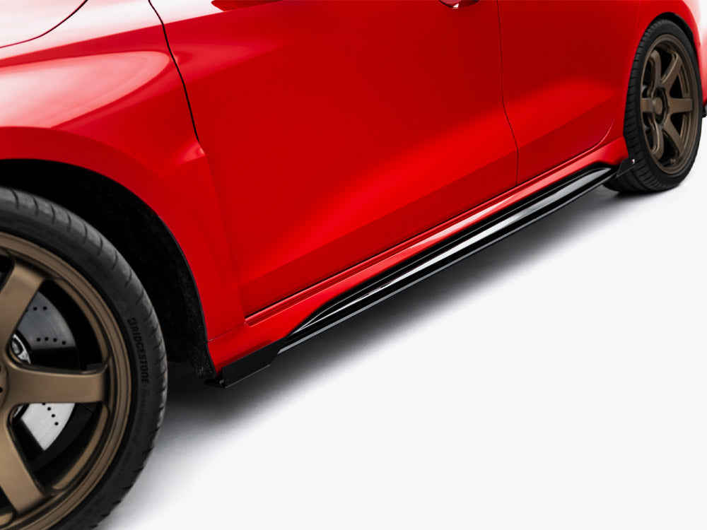 Street PRO Side Skirt Diffusers + Flaps compatible with Audi RS 3 Sedan 8Y Facelift