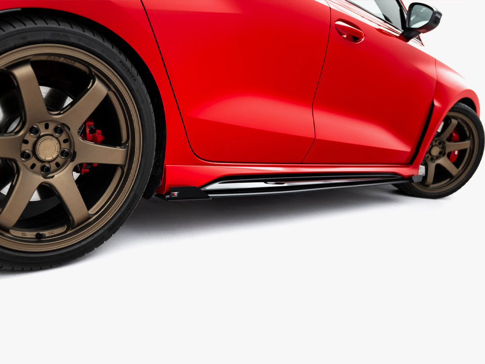 Street PRO Side Skirt Diffusers + Flaps compatible with Audi RS 3 Sedan 8Y Facelift