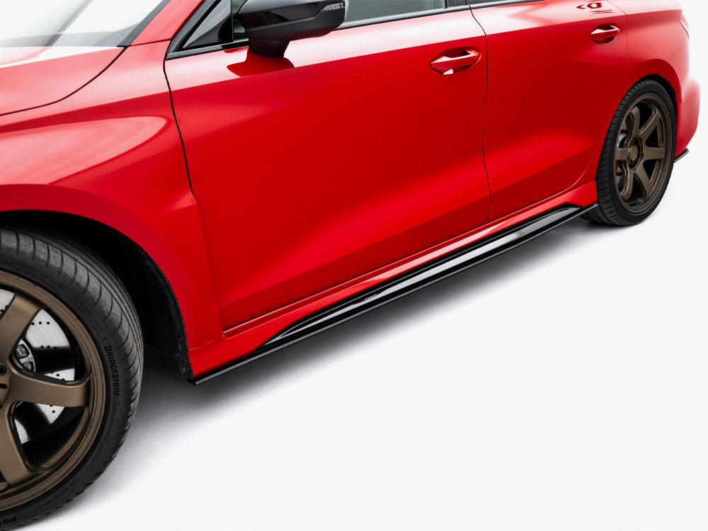 Street PRO Side Skirt Diffusers compatible with Audi RS 3 Sedan 8Y Facelift