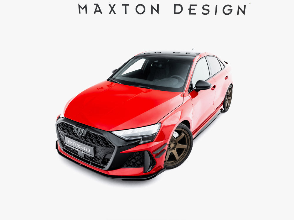 Street PRO Front Splitter + Flaps compatible with Audi RS 3 Sedan 8Y Facelift