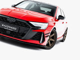 Street PRO Front Splitter compatible with Audi RS 3 Sedan 8Y Facelift
