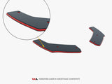 Street PRO Rear Side Splitters V.1 compatible with Ford Mustang GT Mk6 Facelift - Black-Red