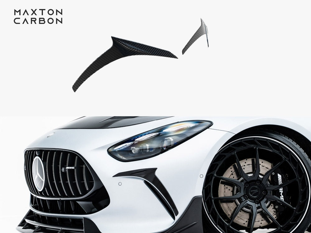 Prepreg Front Bumper Carbon Canards compatible with Mercedes-AMG GT 63 / 55 / 63 S E Performance C192