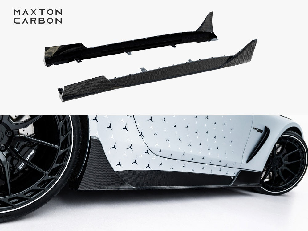 Prepreg Carbon Fiber Side Skirts compatible with Mercedes-AMG GT 63 / 55 / 63 S E Performance C192