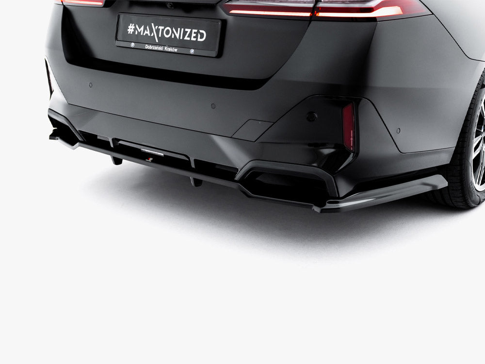 Rear Splitter (with Vertical Bars) V.1 compatible with BMW 5 / i5 M-Pack Sedan / Touring G60 / G61