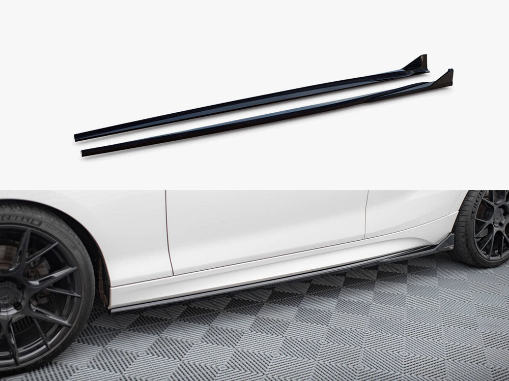 Side Skirts Diffusers V.3 CSL Look compatible with BMW 1 M-Pack / M140i F20 Facelift