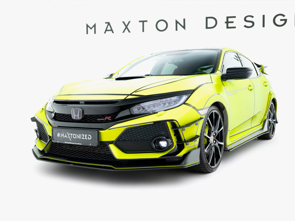 Street PRO Front Splitter V.2 compatible with Honda Civic Type-R Mk10 / Mk10 Facelift