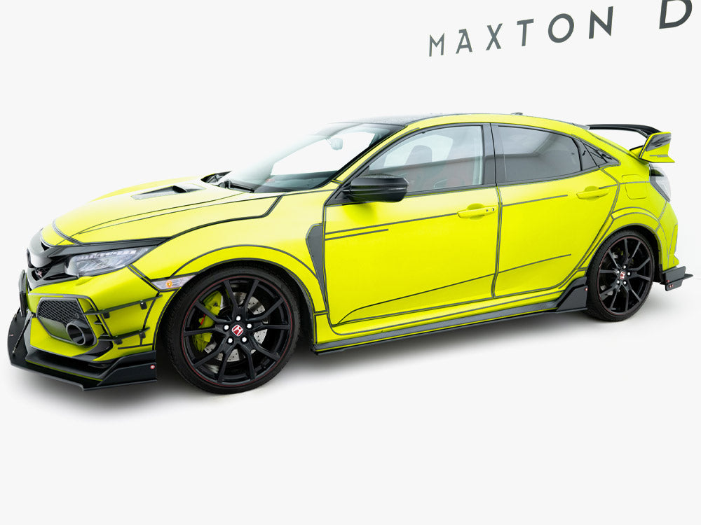 Street PRO Side Skirt Diffusers compatible with Honda Civic Type-R Mk10 / Mk10 Facelift