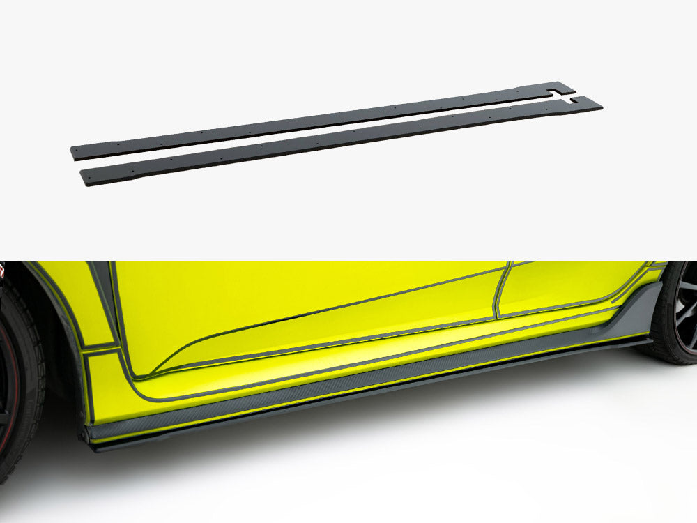 Street PRO Side Skirt Diffusers V.2 compatible with Honda Civic Type-R Mk10 / Mk10 Facelift