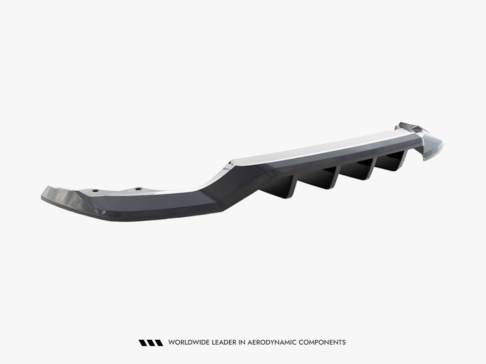 Rear Splitter (Vertical Bars) compatible with Skoda Karoq Sportline Mk1 Facelift - Carbon Look