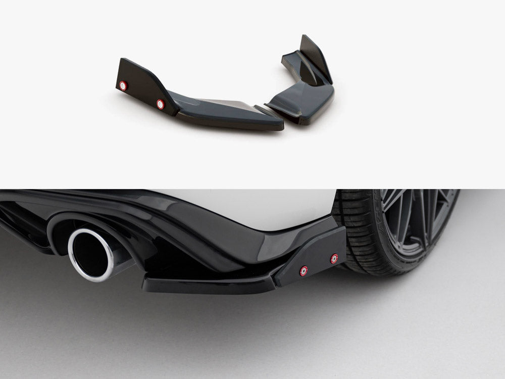 Rear Side Splitters V.4 + Flaps compatible with Volkswagen Golf GTI / GTE Mk8
