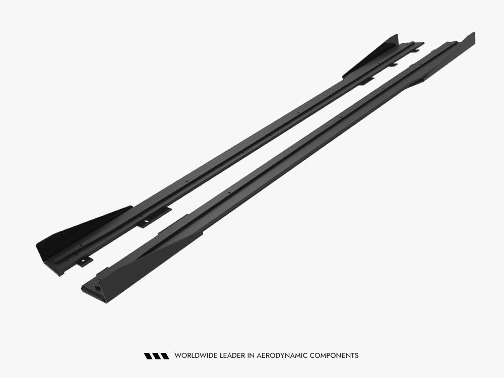 Street PRO Side Skirts Diffusers + Flaps compatible with Ford Mustang GT Mk7