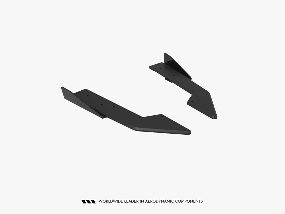 Street Pro Rear Side Splitters + Flaps compatible with Ford Mustang GT Mk7