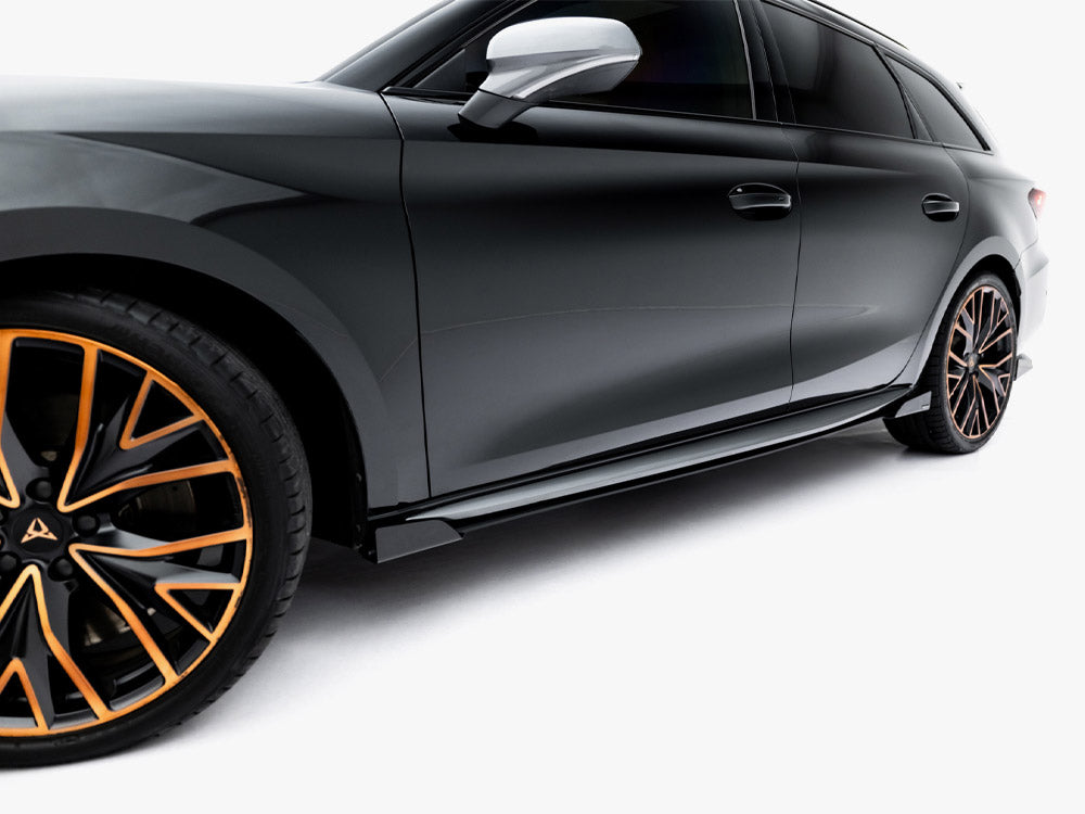 Street PRO Side Skirt Diffusers + Flaps compatible with CUPRA Leon ST / Hatchback Aero Mk1 / Mk1 Facelift
