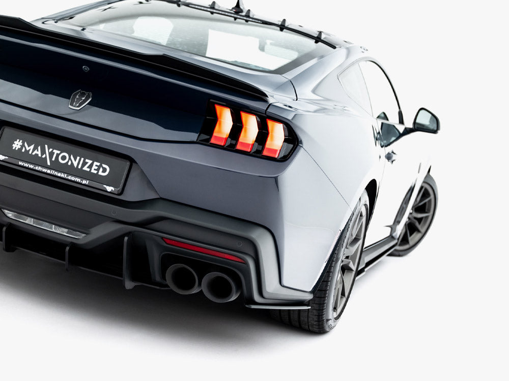 Street PRO Rear Side Splitters compatible with Ford Mustang Dark Horse Mk7