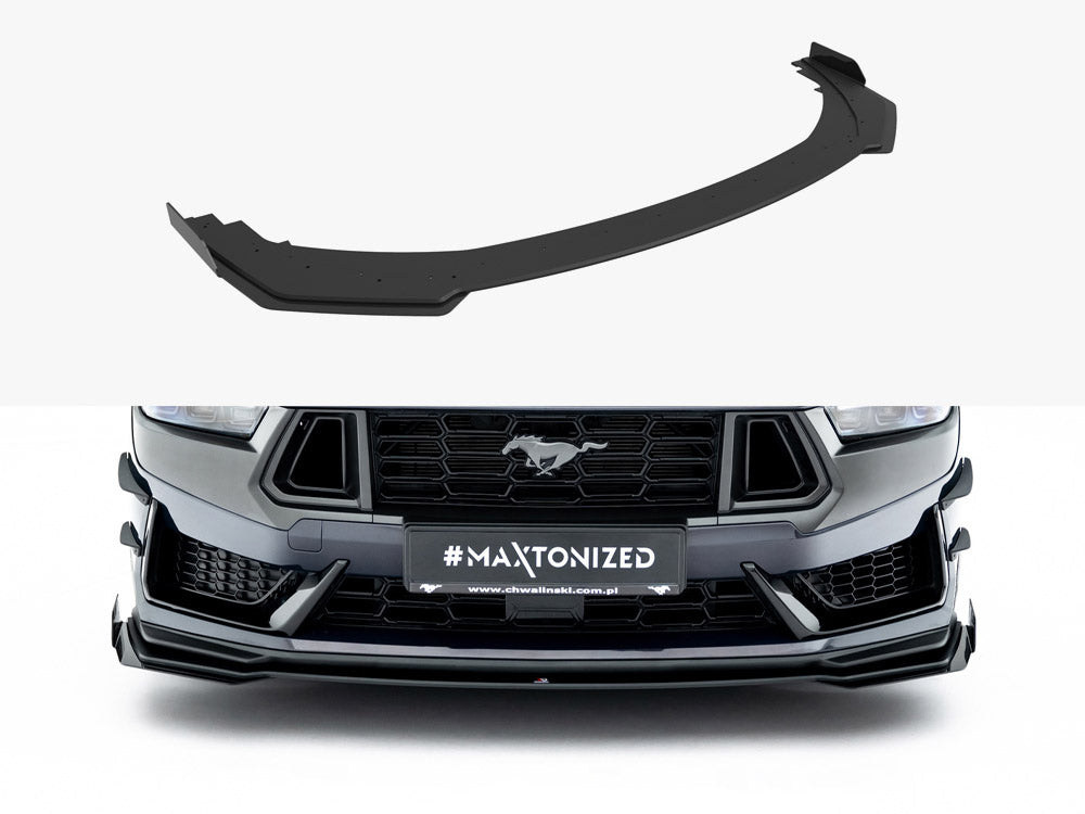 Street PRO Front Splitter + Flaps compatible with Ford Mustang Dark Horse Mk7