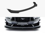 Street PRO Front Splitter + Flaps compatible with Ford Mustang Dark Horse Mk7