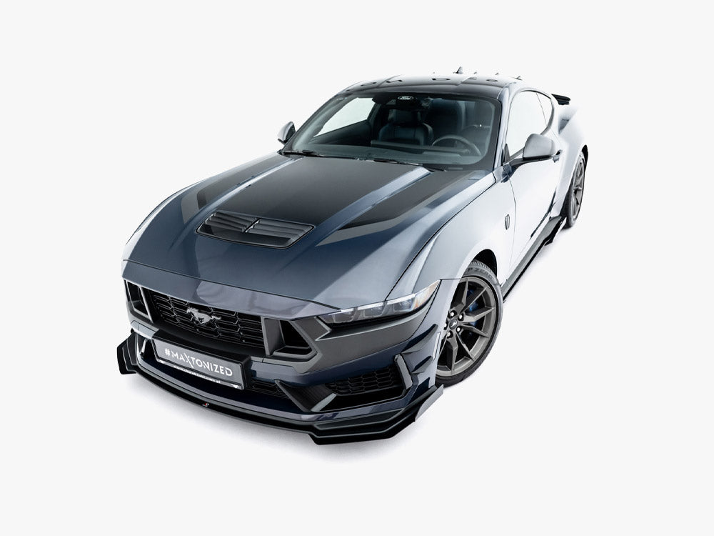 Street PRO Front Splitter + Flaps compatible with Ford Mustang Dark Horse Mk7