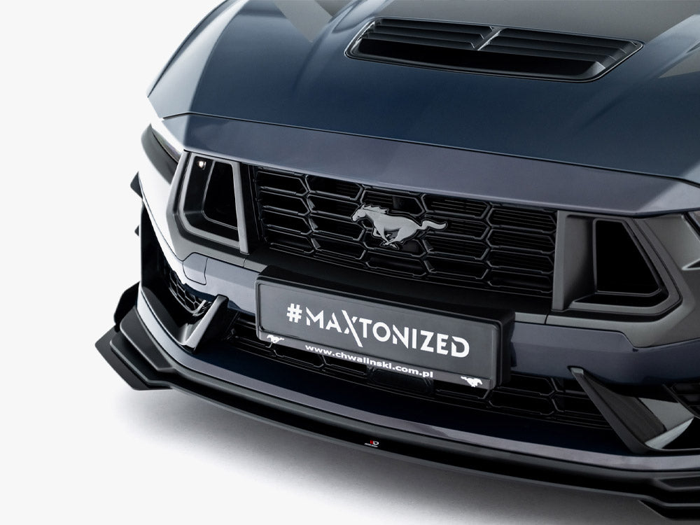 Street PRO Front Splitter + Flaps compatible with Ford Mustang Dark Horse Mk7