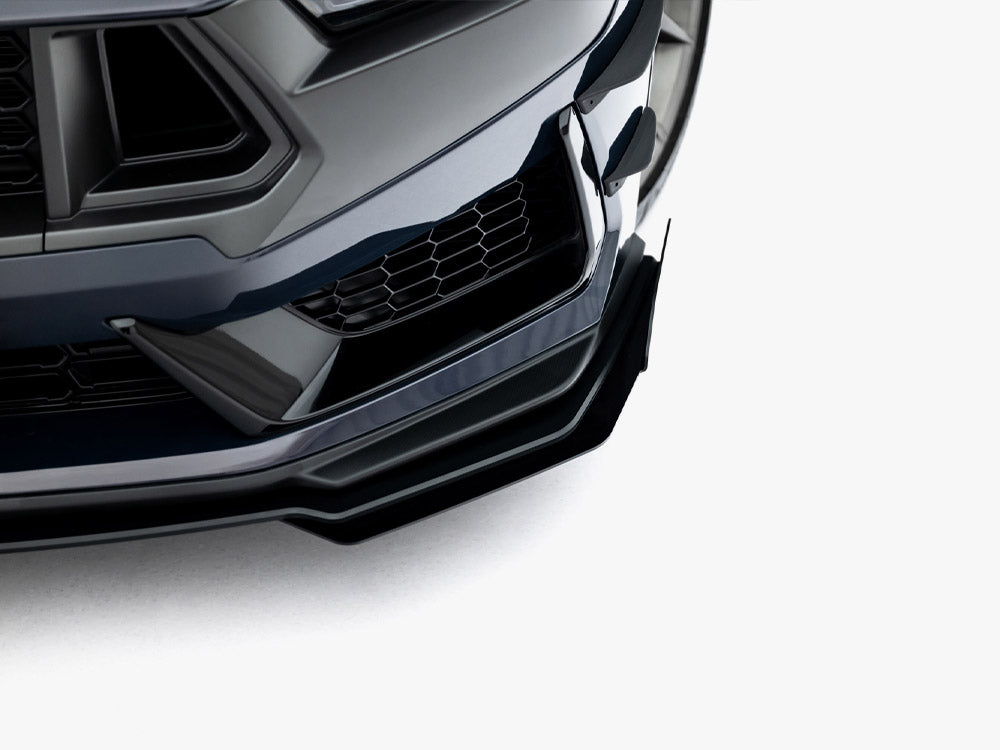 Street PRO Front Splitter + Flaps compatible with Ford Mustang Dark Horse Mk7