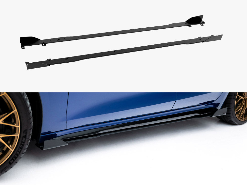Street PRO Side Skirt Diffusers + Flaps compatible with Audi A5 S Line / S5 Sedan / Avant B10