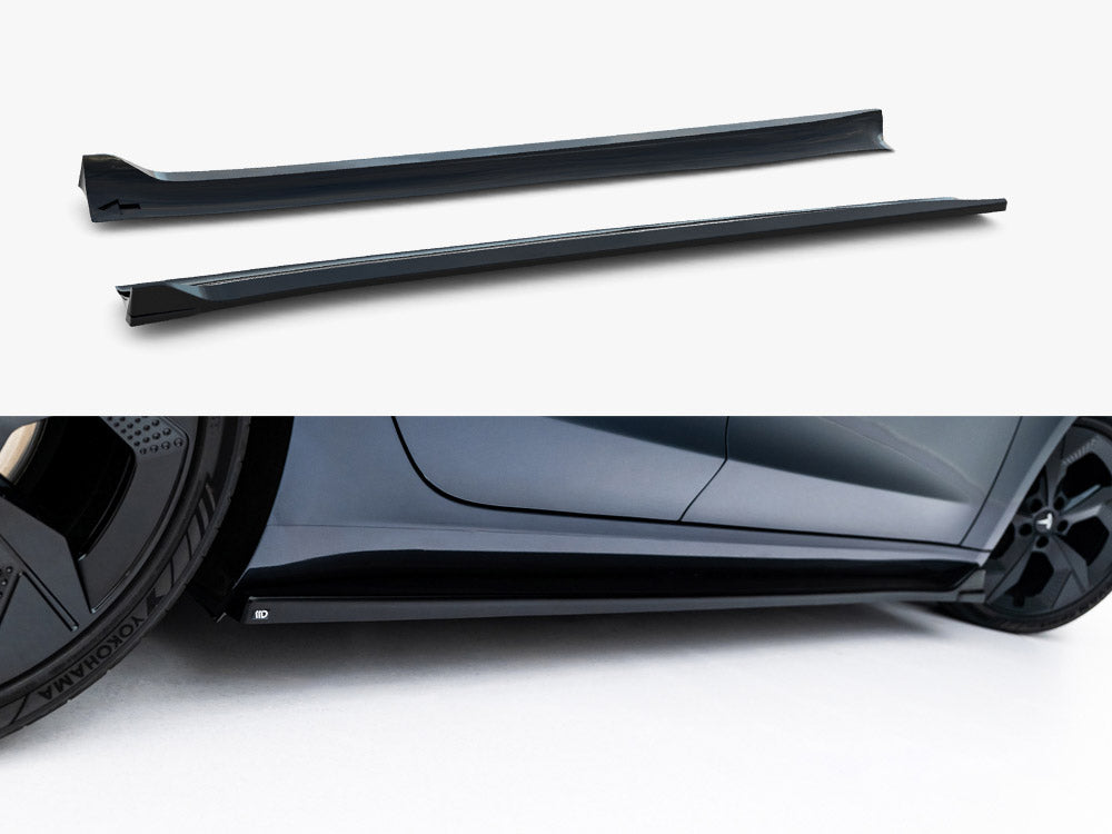 Side Skirts Diffusers V.3 compatible with Tesla Model 3 Mk1 / Mk1 Facelift