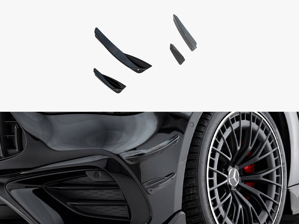 Front Bumper Wings (Canards) compatible with Mercedes-AMG CLE 53 C236