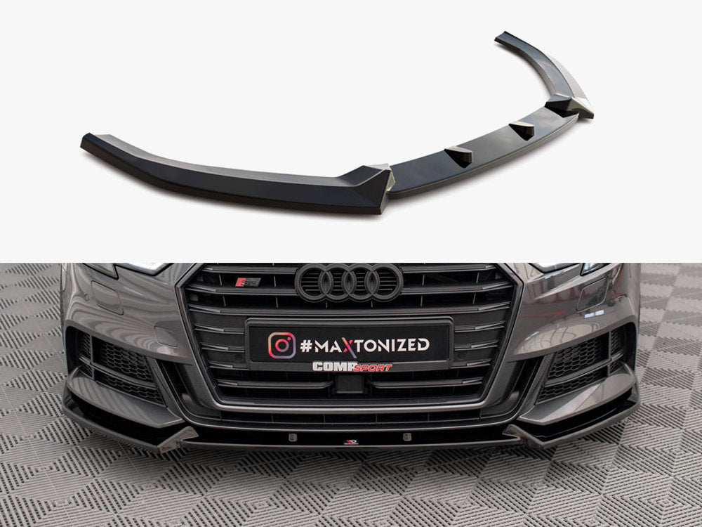 Front Splitter V.1 compatible with Audi S3 / A3 S Line Sportback 8V Facelift
