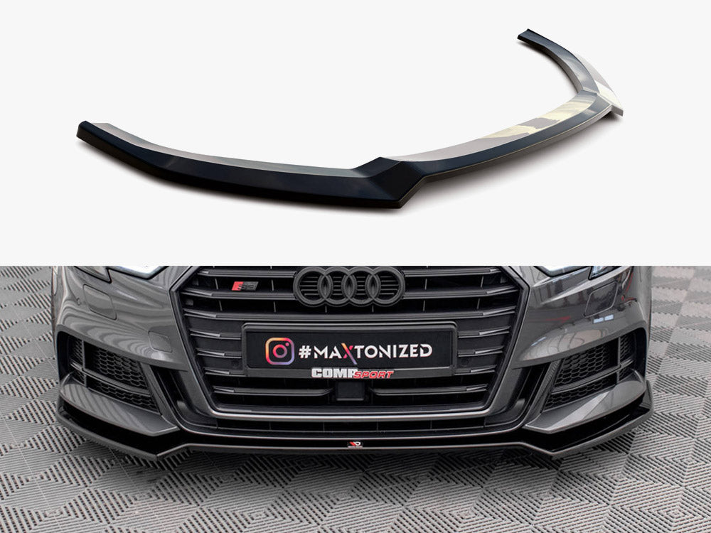 Front Splitter V.2 compatible with Audi S3 / A3 S Line Sportback 8V Facelift