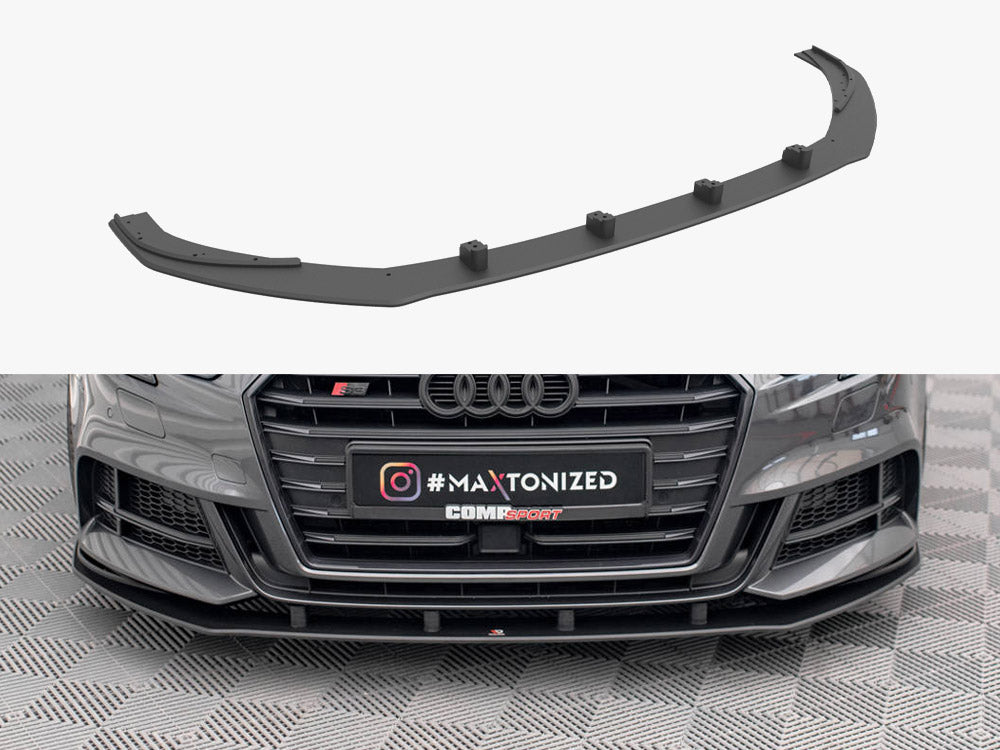 Street PRO Front Splitter compatible with Audi S3 / A3 S Line Sportback 8V Facelift