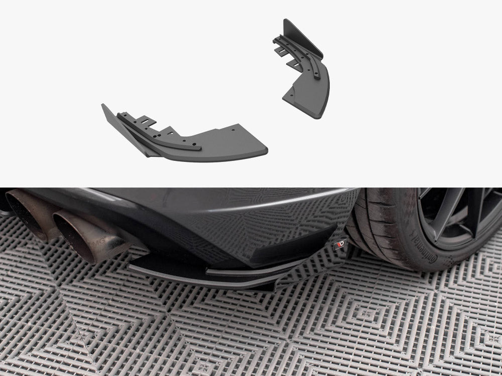Street PRO Rear Side Splitters (+Flaps) compatible with Audi S3 Sportback 8V Facelift
