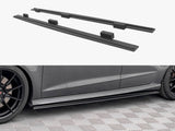 Street PRO Side Skirts Diffusers compatible with Audi S3 / A3 S Line Sportback 8V Facelift