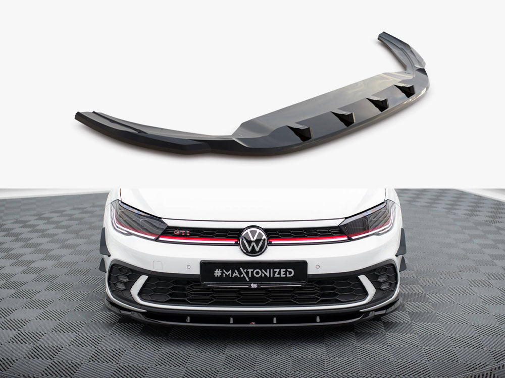 Front Splitter V.1 compatible with Volkswagen Polo GTI / R-Line Mk6 Facelift