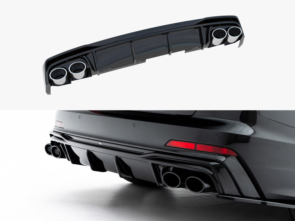 Rear Valance + Exhaust Ends Imitation compatible with Audi A6 S Line / S6 C8 / C8 Facelift