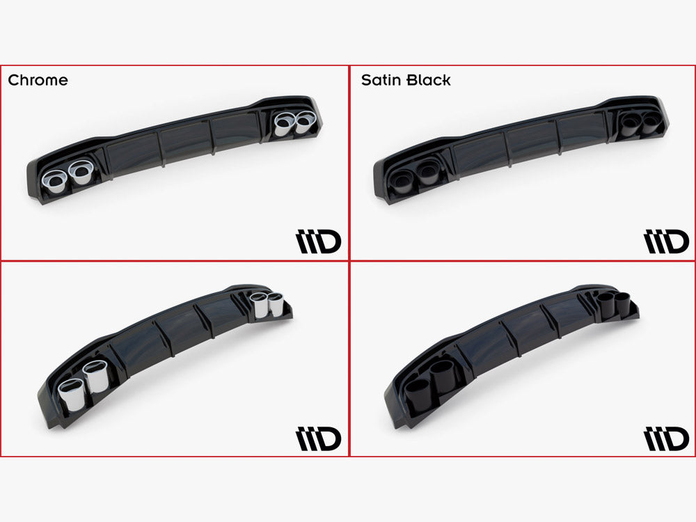 Rear Valance + Exhaust Ends Imitation compatible with Audi A6 Sedan / Avant C8 / C8 Facelift