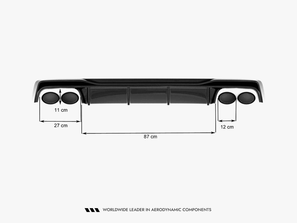 Rear Valance compatible with Audi A6 S Line / S6 C8 / C8 Facelift