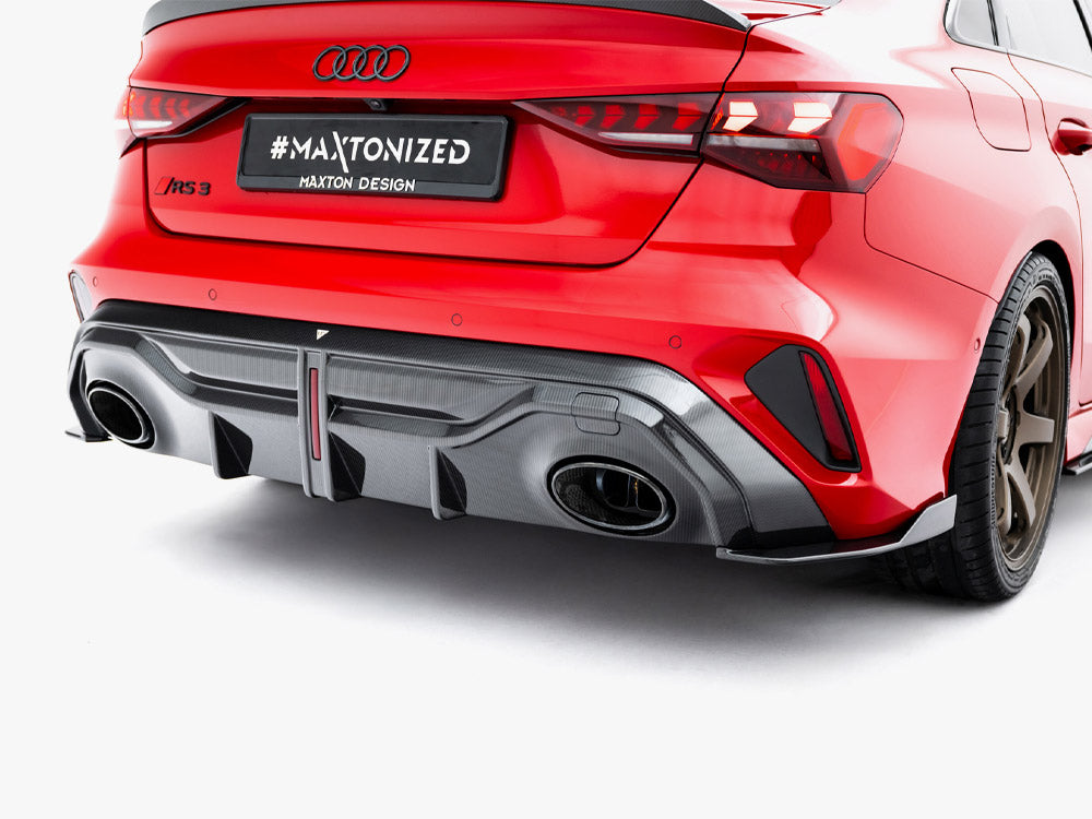 Prepreg Carbon Fiber Rear Diffuser compatible with Audi RS 3 Sedan 8Y Facelift