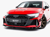 Prepreg Carbon Fiber Front Splitter compatible with Audi RS 3 Sedan / Sportback 8Y Facelift