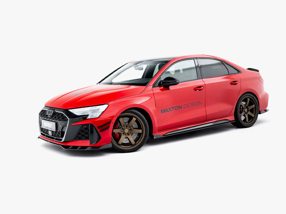 Set of Prepreg Carbon Fiber Side Skirts compatible with Audi RS 3 Sedan 8Y Facelift