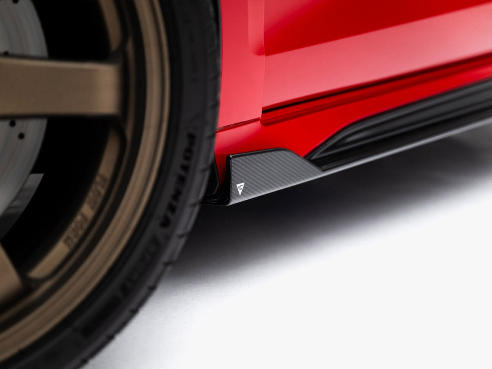 Set of Prepreg Carbon Fiber Side Skirts compatible with Audi RS 3 Sedan 8Y Facelift
