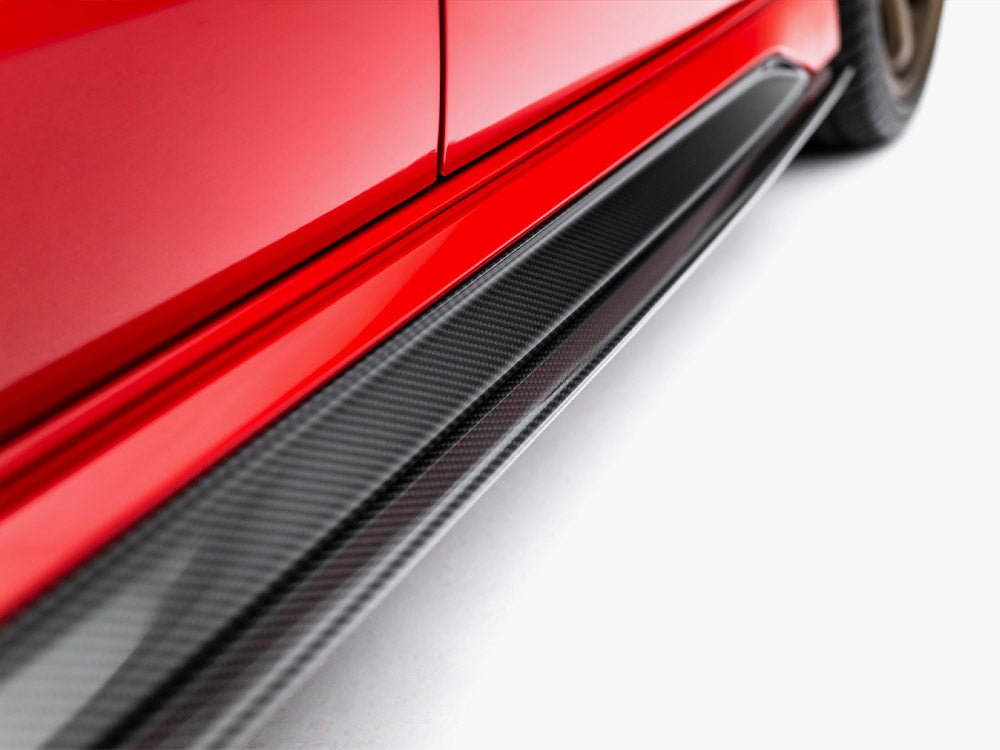 Set of Prepreg Carbon Fiber Side Skirts compatible with Audi RS 3 Sedan 8Y Facelift