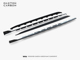 Set of Prepreg Carbon Fiber Side Skirts compatible with Audi RS 3 Sedan 8Y Facelift