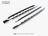Set of Prepreg Carbon Fiber Side Skirts compatible with Audi RS 3 Sedan 8Y Facelift